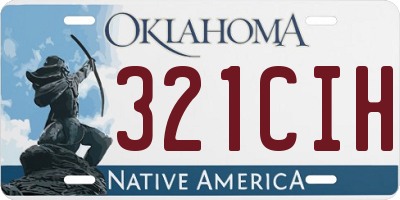OK license plate 321CIH