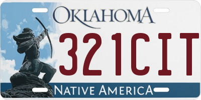 OK license plate 321CIT