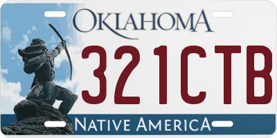 OK license plate 321CTB