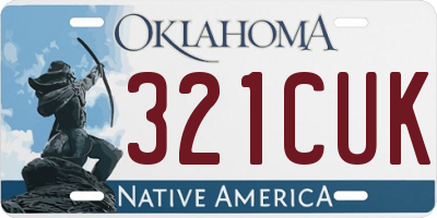 OK license plate 321CUK