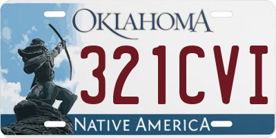 OK license plate 321CVI