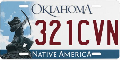 OK license plate 321CVN