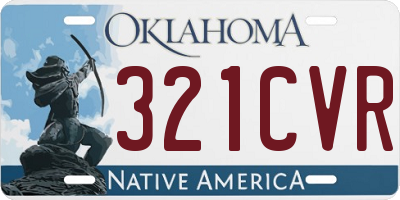 OK license plate 321CVR