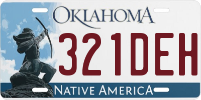 OK license plate 321DEH
