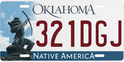 OK license plate 321DGJ