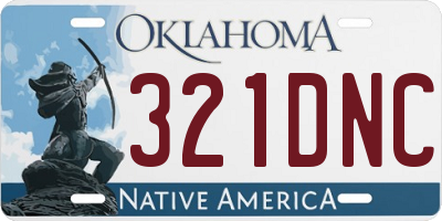 OK license plate 321DNC