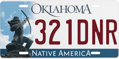 OK license plate 321DNR