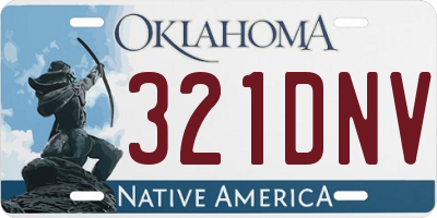 OK license plate 321DNV