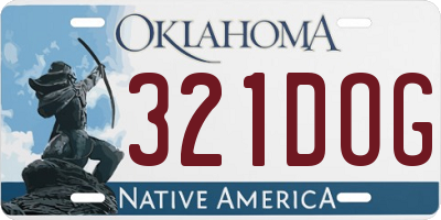 OK license plate 321DOG