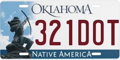 OK license plate 321DOT