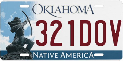 OK license plate 321DOV