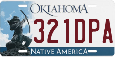 OK license plate 321DPA