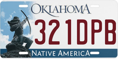 OK license plate 321DPB