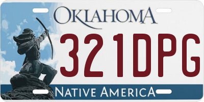 OK license plate 321DPG