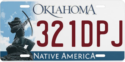 OK license plate 321DPJ