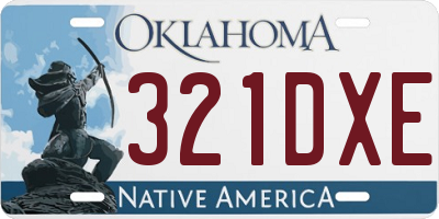 OK license plate 321DXE