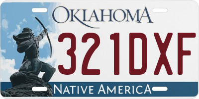 OK license plate 321DXF