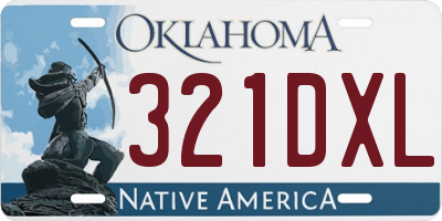 OK license plate 321DXL