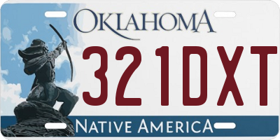 OK license plate 321DXT