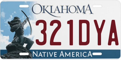 OK license plate 321DYA