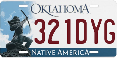 OK license plate 321DYG