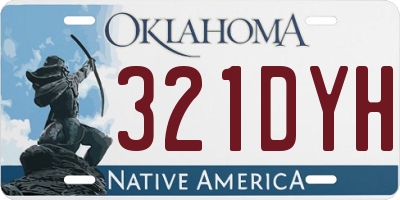 OK license plate 321DYH