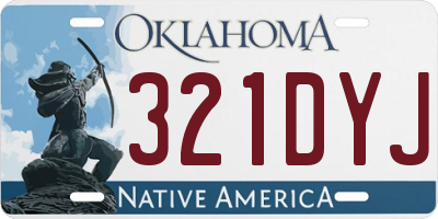 OK license plate 321DYJ