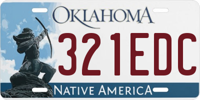 OK license plate 321EDC