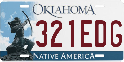 OK license plate 321EDG