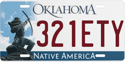 OK license plate 321ETY
