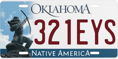 OK license plate 321EYS