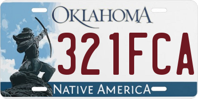 OK license plate 321FCA