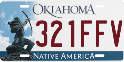 OK license plate 321FFV
