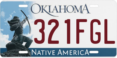 OK license plate 321FGL