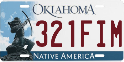 OK license plate 321FIM