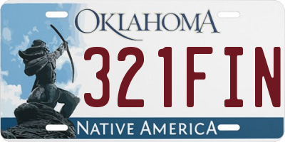 OK license plate 321FIN