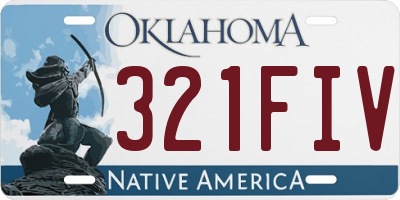OK license plate 321FIV