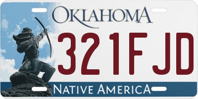 OK license plate 321FJD
