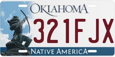 OK license plate 321FJX