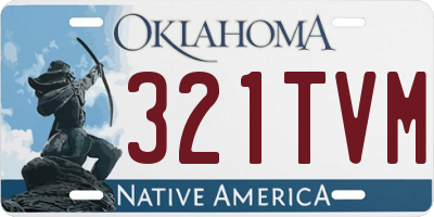 OK license plate 321TVM
