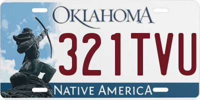 OK license plate 321TVU