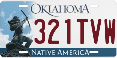 OK license plate 321TVW