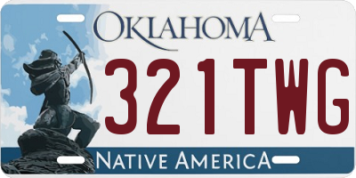 OK license plate 321TWG