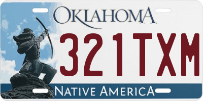 OK license plate 321TXM