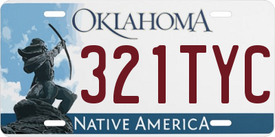 OK license plate 321TYC