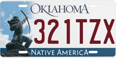 OK license plate 321TZX