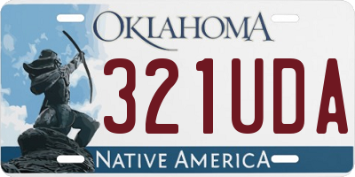 OK license plate 321UDA