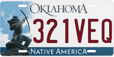 OK license plate 321VEQ