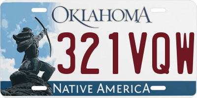 OK license plate 321VQW