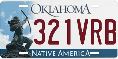 OK license plate 321VRB